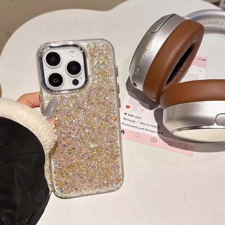 S74623 きらめきグリッターのiPhoneケース