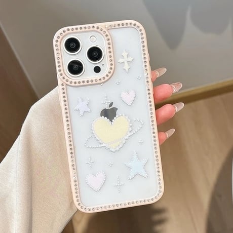 L62237 パステルビジューのドリーミーiPhoneケース