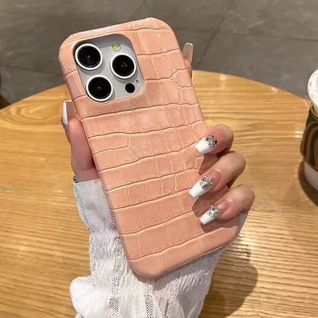 S74691 クロコ風レザータッチiPhoneケース