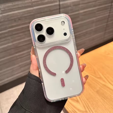 L62332 Glitter Ring MagSafe iPhoneケース