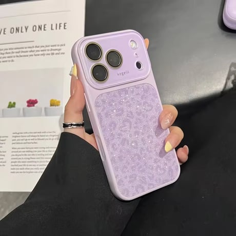 S75647 きらめきハートレオパードiPhoneケース