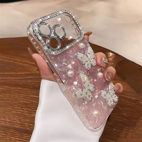 S75080 クリスタルバタフライ iPhoneケース