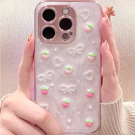 S74426 いちごスイートデコ iPhoneケース