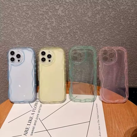 【即納商品】L62410 ウェーブフチクリアiPhoneケース