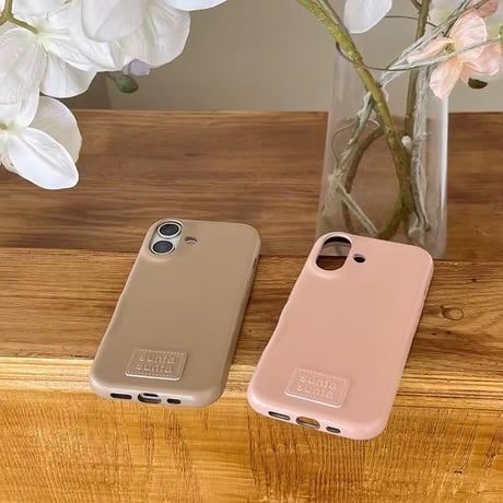 S74308 しっとりマットのワンカラーiPhoneケース