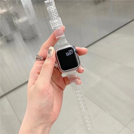 N00115 キラキラ透明バンド Apple Watchベルト