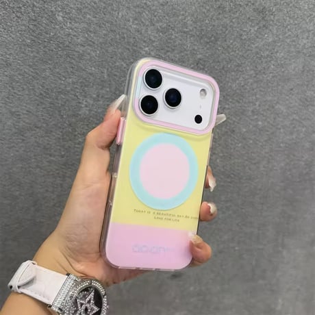 S75085 パステルサークル MagSafe対応 iPhoneケース