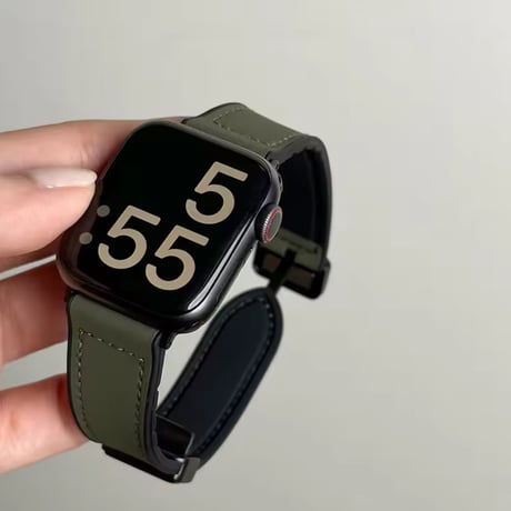 N00193 クラシックレザールック Apple Watchバンド