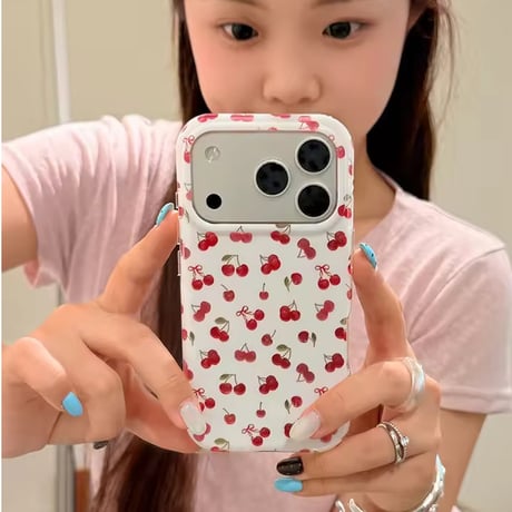 S75563 チェリードットガーリー iPhoneケース