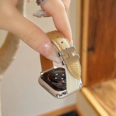 N00215 バイカラーレザーAppleWatchバンド