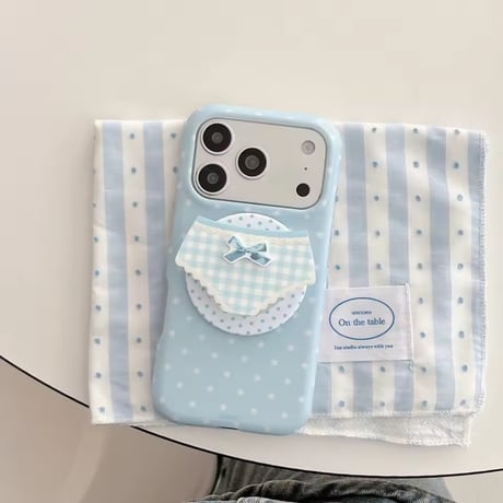 K23165 ギンガムリボンポップグリップケース
