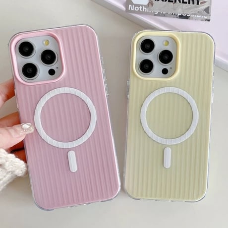 S74581 MagSafe対応 リブデザインiPhoneケース