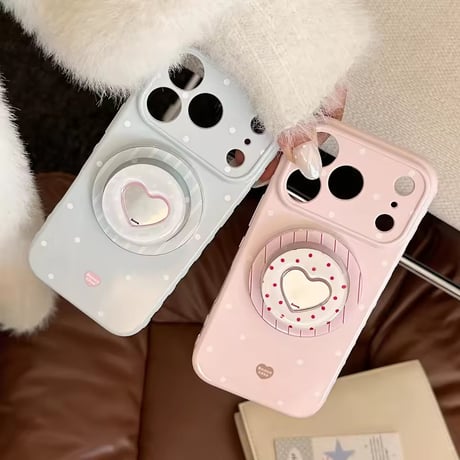 K23095 ハートグリップドットiPhoneケース