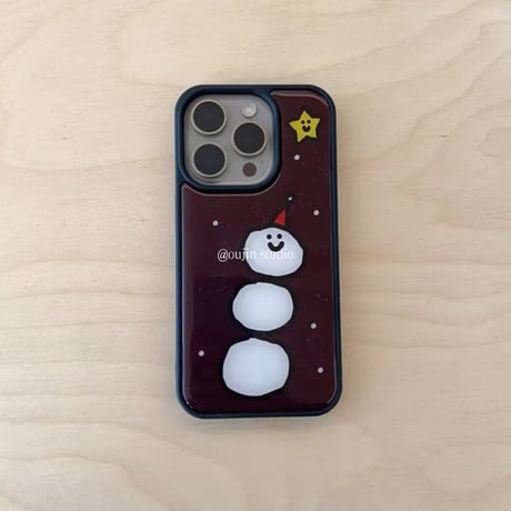 S74432 ほっこり雪だるま iPhoneケース