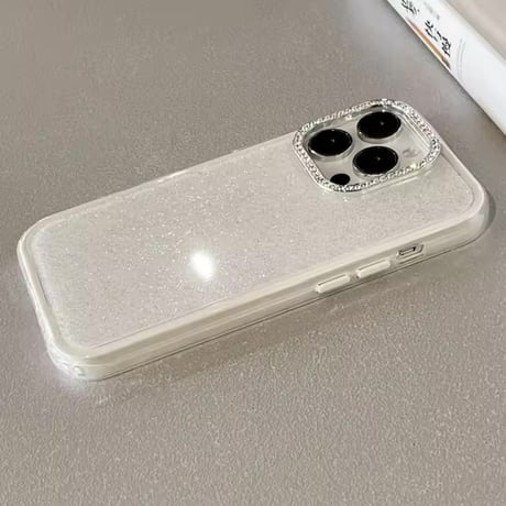 S74641 キラキラカメラフレームカラフルグリッターiPhoneケース