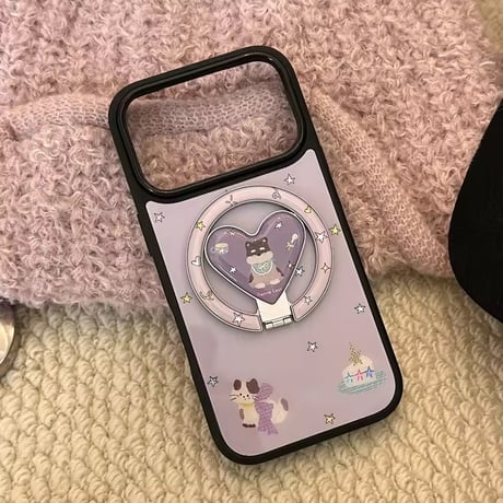 K23098 わんちゃんハートリングiPhoneケース
