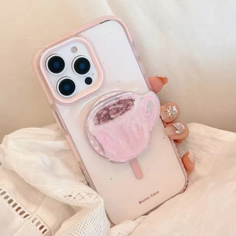 K22936 MagSafe対応 ピンクカップソケット iPhoneケース | nanomita