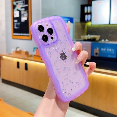 L61815  ぷくラメクリア iPhoneケース