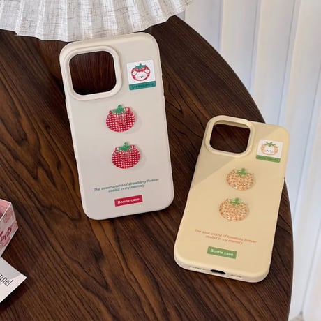 S74673 ストロベリーチェックiPhoneケース
