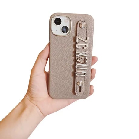 K22404  ネームカスタムレザーiPhoneケース