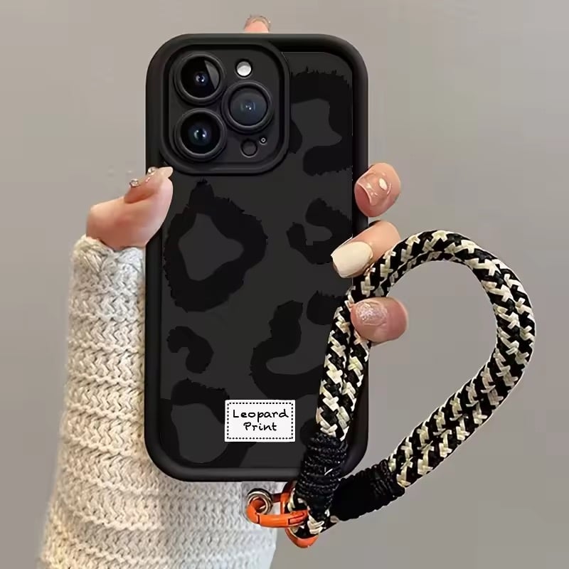 K22986 レオパード×ロープストラップ iPhoneケース | nanomita