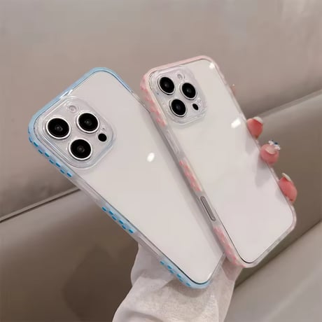 L62369 チェッカーボーダー クリアカラー iPhoneケース