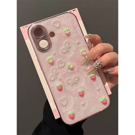 S74426 いちごスイートデコ iPhoneケース