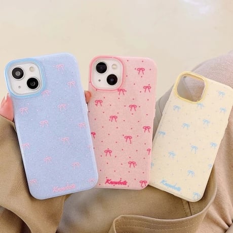 S74614 ちいさなリボンのきらきらiPhoneケース