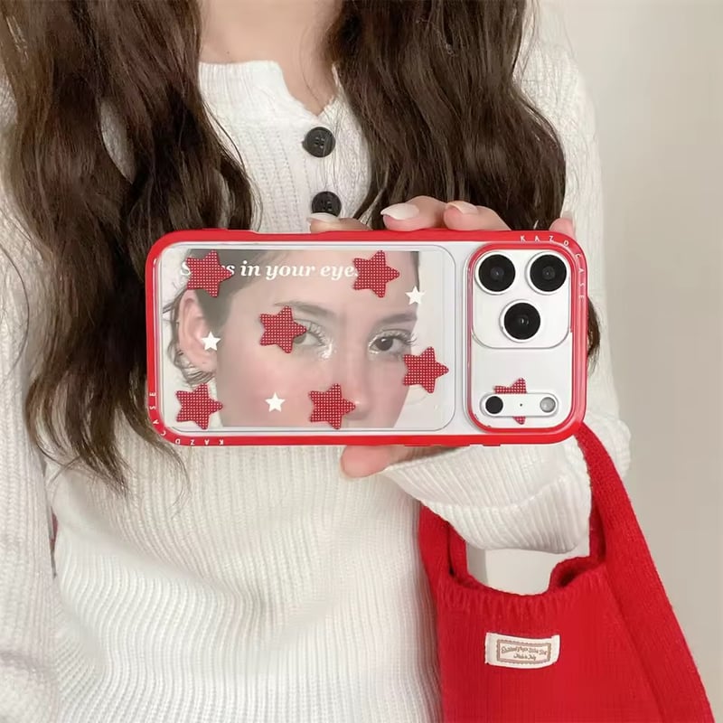 L62396 スター柄 トレカ収納 iPhoneケース | nanomita