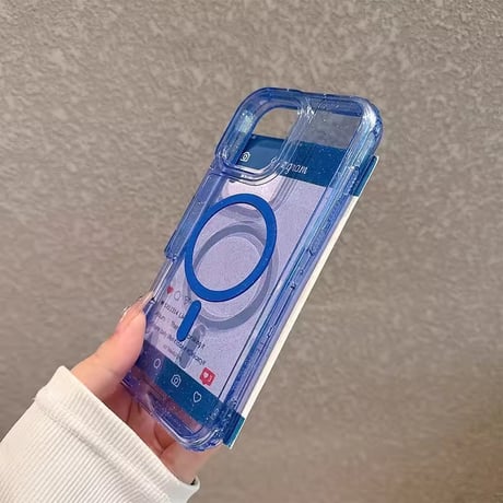 L62329 グリッタークリア MagSafe対応 iPhoneケース
