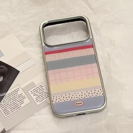 S75106 パステルミックスストライプ iPhoneケース
