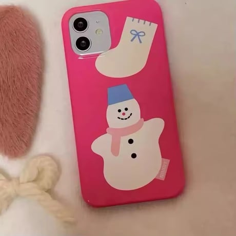 S75249 ゆきだるまイラスト iPhoneケース