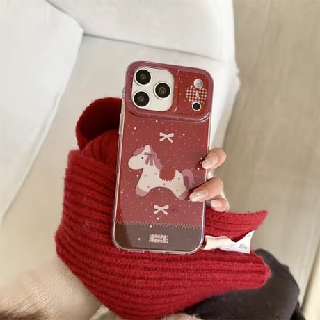 S75389 チェックハートポニー iPhoneケース