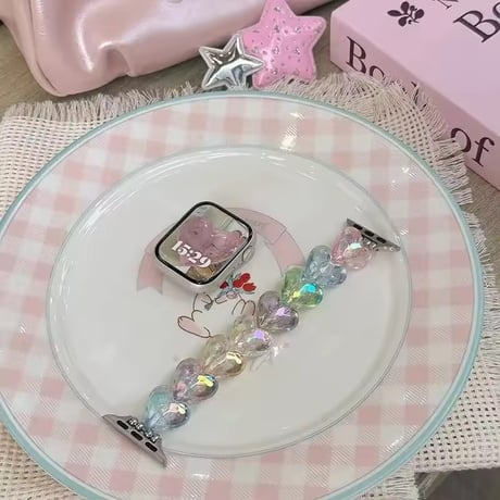 N00196 キラキラビジューブレス Apple Watchバンド