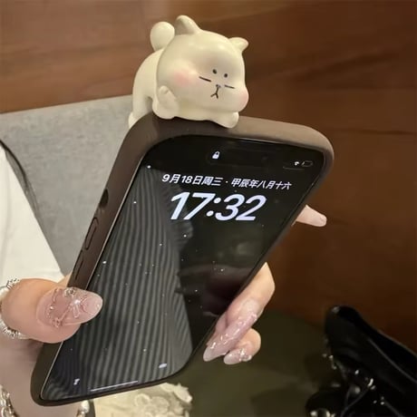 S74576 ちょこんと癒しアニマルiPhoneケース