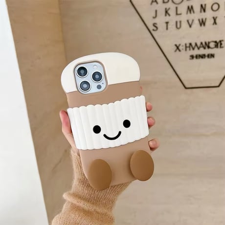 K22689 カフェタイムのゆるキャラiPhoneケース
