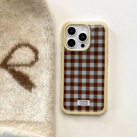 S74465 レトロチェック iPhoneケース
