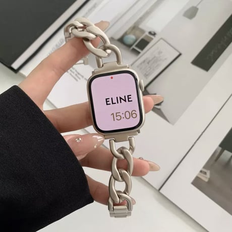 N00066 メタルチェーン＆メッシュの上品Applewatchベルト