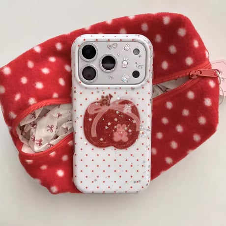 S75347 きらきらアップルドット iPhoneケース