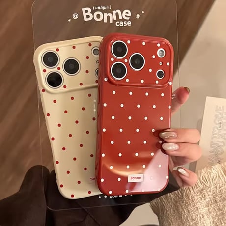 S75312 ハートサイド ドットiPhoneケース
