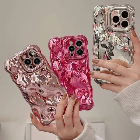 S73688  メルティウェーブ メタリックiPhoneケース