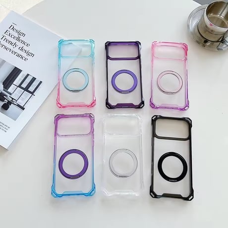 L62312 カラーフレーム リングスタンド iPhoneケース