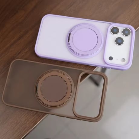 K22921 MagSafe対応 リングスタンド付きマットiPhoneケース