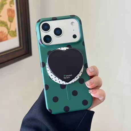K23105 ハートグリップ MagSafe対応ドットiPhoneケース