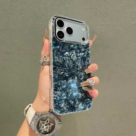 S75555 ニュアンスマーブルカラー iPhoneケース