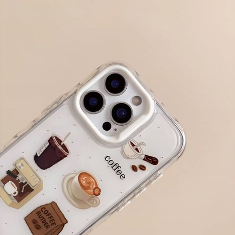 S74777 カフェタイムクリアiPhoneケース