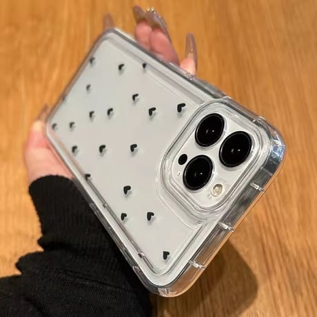 L62269 ちりばめハートのクリアケース