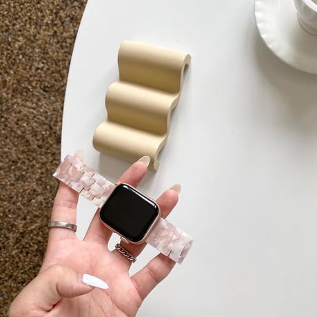 N00013 シェルピンクマーブル Apple Watchベルト