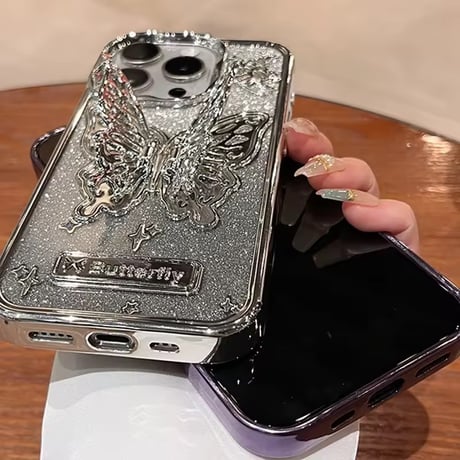 S75337 立体バタフライiPhoneケース