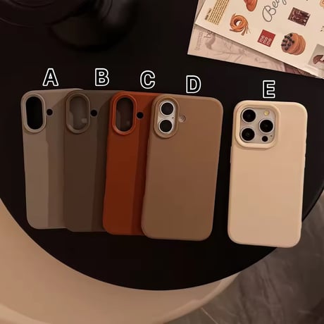 S74932 くすみブラウンマット iPhoneケース